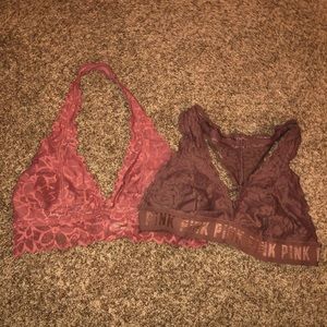 2 PINK Victoria’s Secret Bralettes